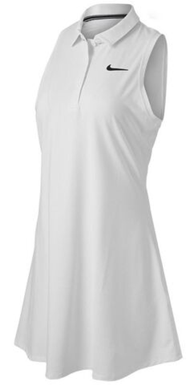 Теннисное платье Nike Court Victory Polo Dress Performance W - white/black
