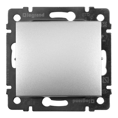 Выключатель Legrand Valena алюминий (770101 в индивидуальной упаковке) 694336