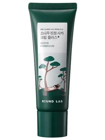 Round Lab Восстанавливающий крем с сосной и центеллой: против воспалений и постакне Pine Calming Cica Cream Plus 60 мл