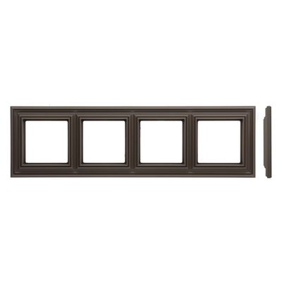 Рамка на 4 поста LIREGUS RETRO K14-345-04.R/ON31 коричневая матовая