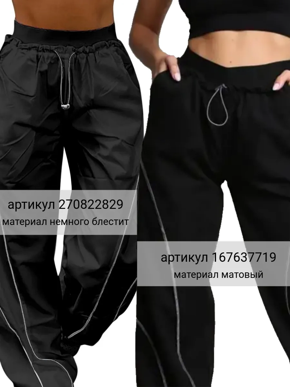 Брюки спортивные широкие на резинке