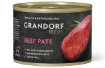 Влажный корм консервы для собак всех пород GRANDORF FRESH Beef pate из говядины 0,2 кг 6 шт