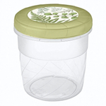 Банка с завинчивающейся крышкой с декором 1л (зеленый)