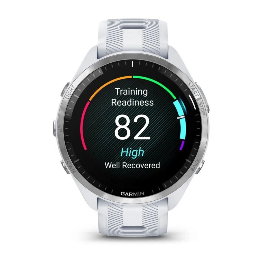 Умные часы Garmin Forerunner 965 Titanium White, спортивный ремешок "White" (010-02809-11)