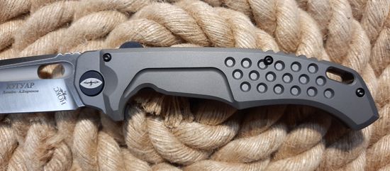 Нож НОКС Кугуар сталь М390, рукоять Титан (332-156506)