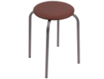Табурет круглый мягкий "Эконом" коричневый