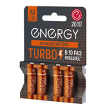 Батарейка алкалиновая Energy Turbo LR6/4B (AA) (4шт на блистере) (107051)