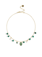 Чокер "Oval Green drop Malachite" Gold