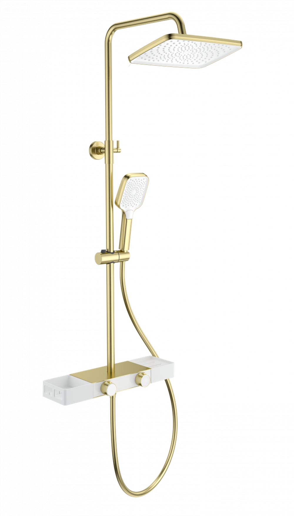 Душевая система WONZON & WOGHAND Shelf, Брашированное золото (WW-B3552-BG)