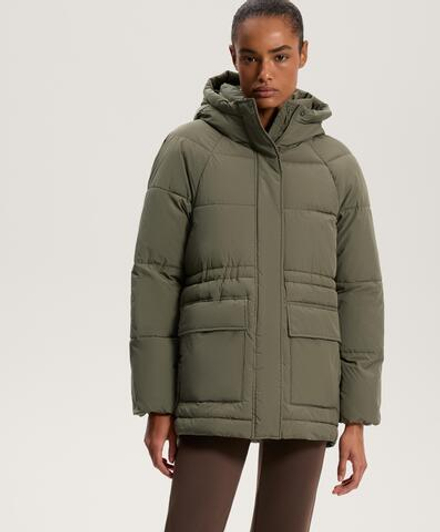 Oysho Водоотталкивающая утепленная куртка Primaloft®, хаки