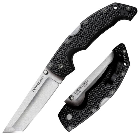 Складной нож Cold Steel 29AT Voyager Large Tanto c клинком из стали AUS-10A, рукоять Grivory (Griv-Ex)