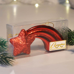 Елочная игрушка "Звезда желаний" 11*5*1,5см, красный