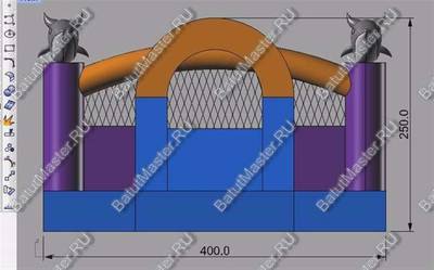 Спортивный надувной игровой батут "Переход"