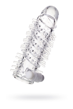 Насадка на пенис с вибропулей Toyfa прозрачная 13,4 см