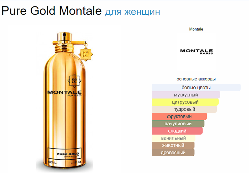 Montale Pure Gold 100ml (duty free парфюмерия)