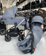 Коляска детская MOWBaby "ZOOM"PU (3в1) RA087 Silver Grey