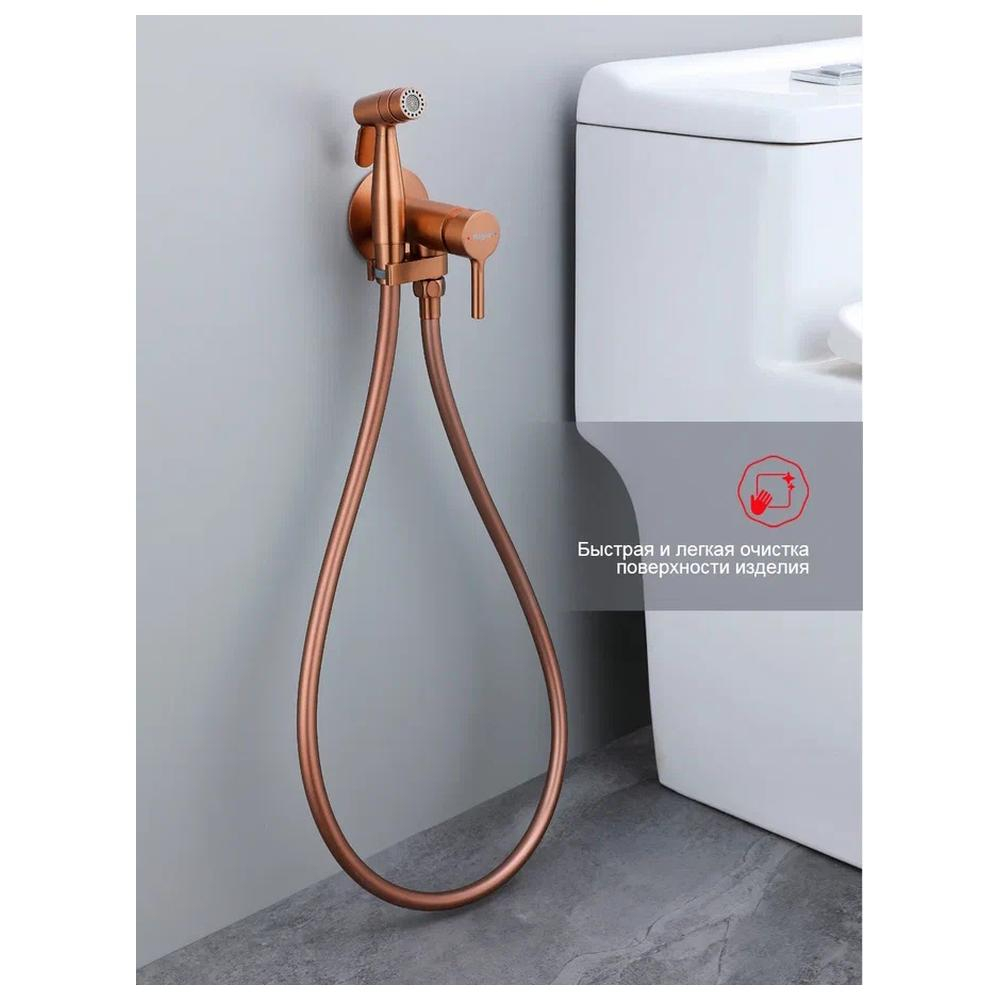 Гигиенический душ со смесителем встраиваемый Raglo R20.54.33, матовая медь