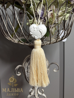 Подвесной декор-ароматизатор "Сердце с кистью Аннет" 20,3x5,4x3см Nuvole di Stoffa