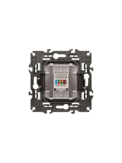 Розетка компьютерная Elegance 14-3107-16 RJ45 титан Эра Б0065764