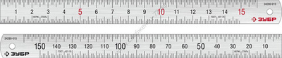 ЗУБР Про-15, длина 0.15 м, усиленная нержавеющая линейка, Профессионал (34280-015)
