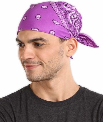 Бандана фиолетовый градиент пейсли