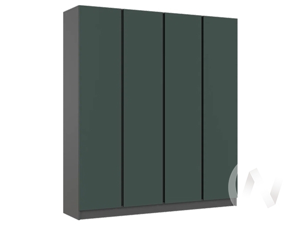 Шкаф 4-х ств. (2000) Келвин (графит/изумрудный)