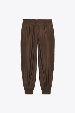 ZARA БРЮКИ С МАНЖЕТАМИ, КОРИЧНЕВЫЙ