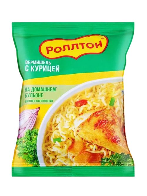 Лапша Роллтон С курицей на домашнем бульоне 60 г