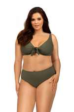 Однотонный купальник с мягким лифом на косточках (Размер: 95E/46) (Цвет: хаки)