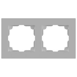 Рамка для розеток и выключателей Intro Accent 6-502-03 на 2 поста, СУ, алюминий