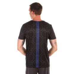 Мужская футболка темно-серая с темно-синим принтом Sesmik by Vlad Sedov VS002/VS0058