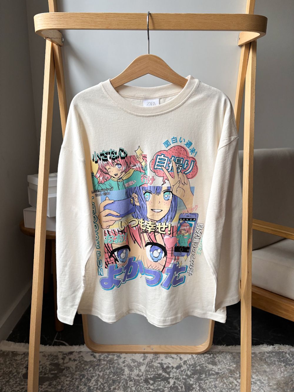 Новый хлопковый лонгслив Zara, 128