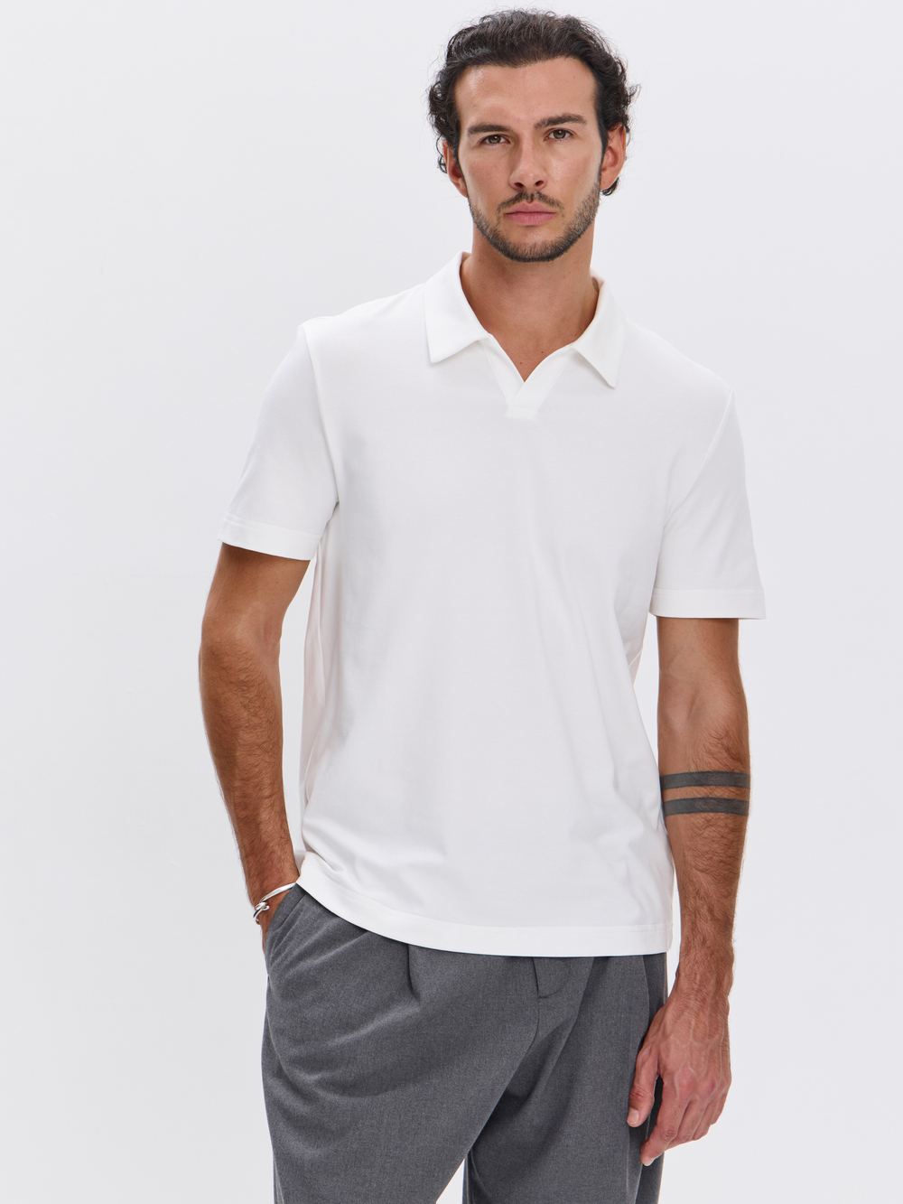 Футболка-поло трикотажная повседневная