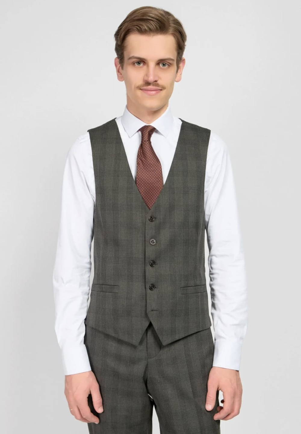 Мужской классический костюм (темно-серый) А38