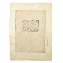 [Ню] Штайнер Роберт. Обнаженная с закинутыми за голову руками. Двусторонний рисунок. Карандаш. 1947