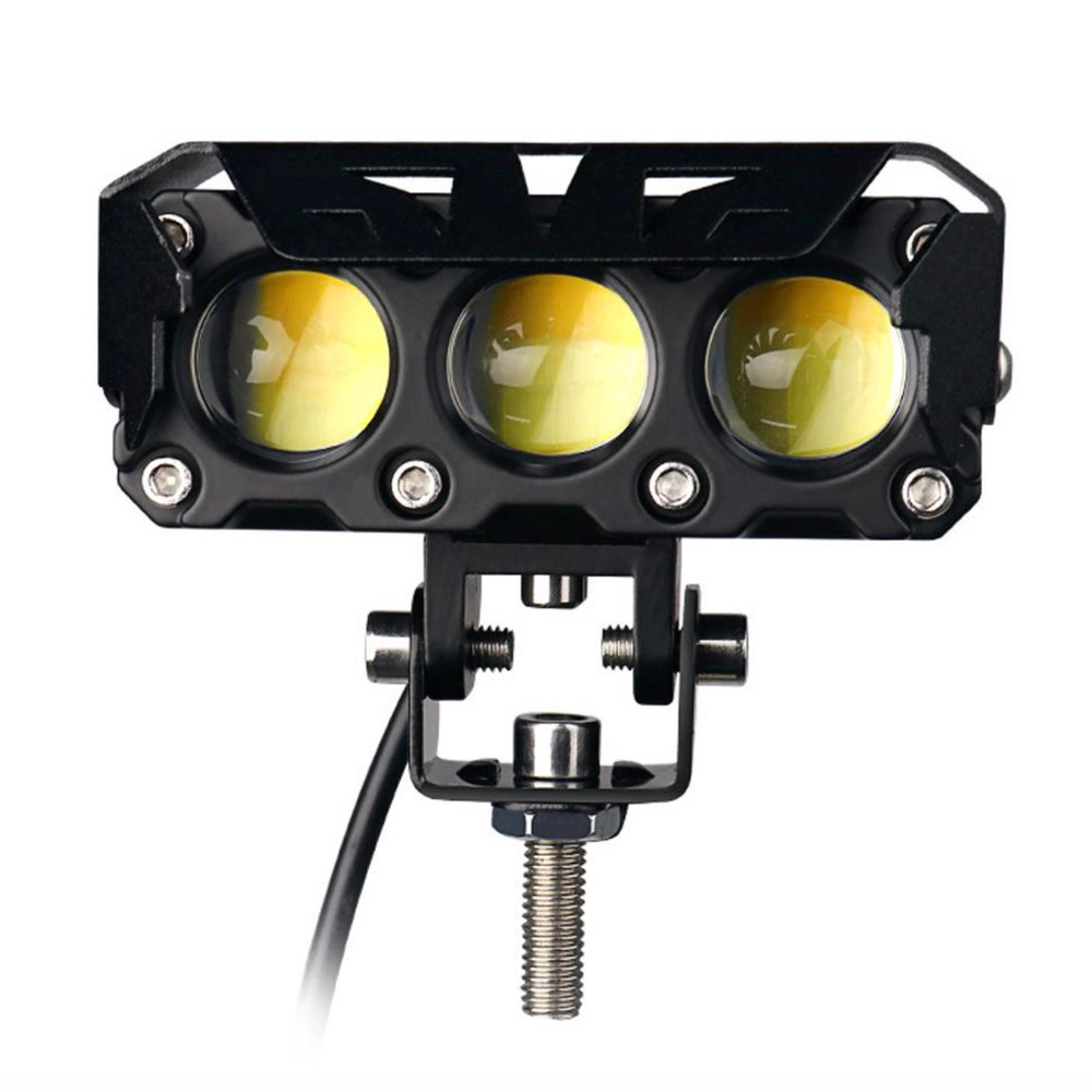 30W Б. Желтый / Светодиодная фара прожектор с линзой, двух режимная, белый + желтый, серия: РаБОТА, TG (за 1 шт.)