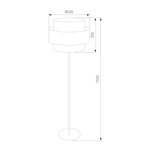 Напольный светильник с тканевым абажуром 5405 Calisto