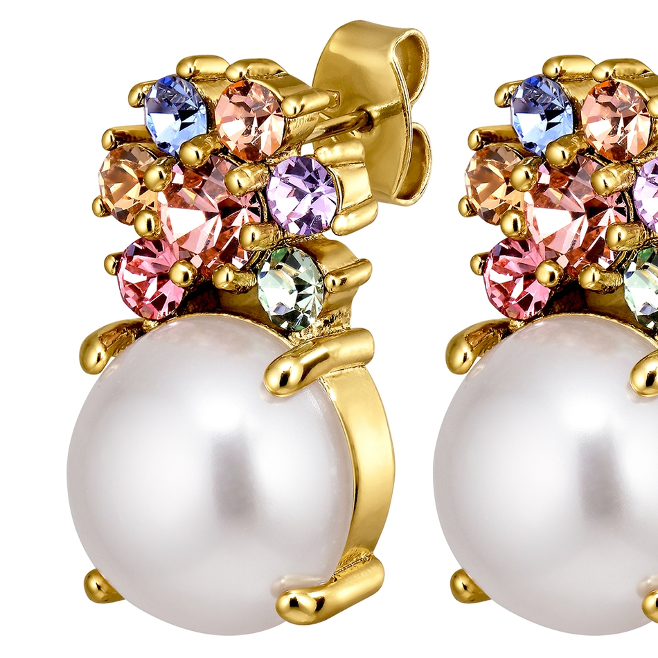 Серьги Dyrberg Kern BECKIA SG PASTEL MULTI / WHITE PEARL 460069