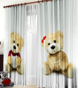 Фото-шторы: Медвежата (арт. L20-1116)  -  (145х270)х2 см.