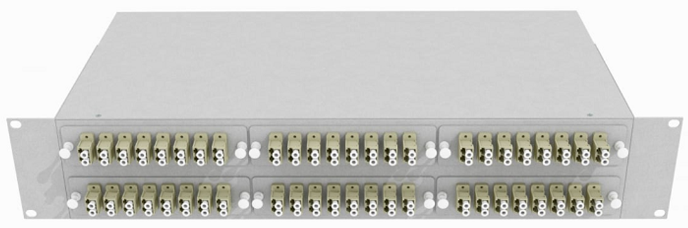 Кросс оптический стоечный  TopLAN КРС-Top-2U-96LC/U-OM2-GY