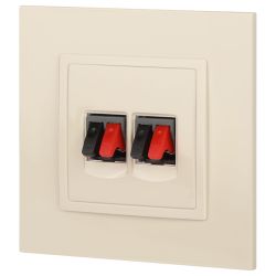 14-3112-02 ЭРА Розетка аудио двойная, IP20, Эра Elegance, сл.кость | Elegance Слоновая кость