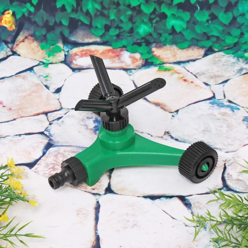 Разбрызгиватель «Всплеск» горизонтальный, круговой, 3 лейки, на колесах ДоброСад