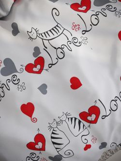 Простынь поплин Сказка "Lovecats" 150x215 см