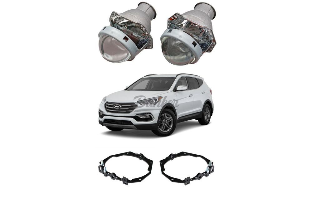 Готовый комплект для замены штатных линз Hyundai Santa FE DM 2012-н.в.