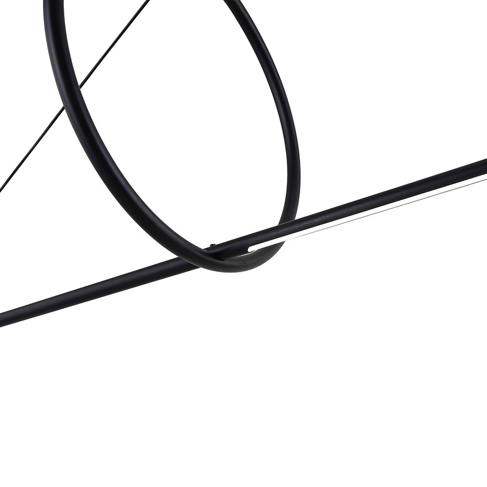 Подвесной светильник SUSPENSION CERCLE ET TRAIT – GRAPHITE SATINE L170