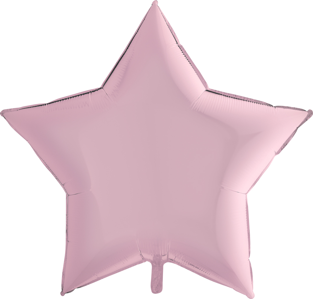 Фольгированный шар звезда 81 см нежно-розовый