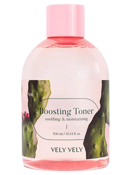 Vely Vely Увлажняющий тонер-бустер с экстрактом опунции Pink Boosting Toner 300 мл