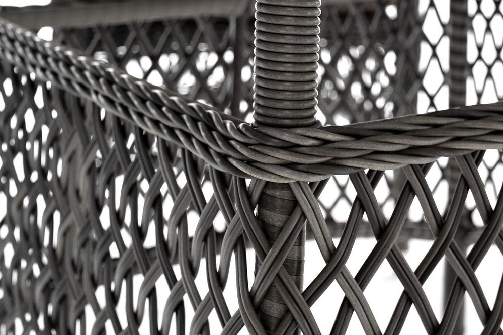 "Дольче" обеденная группа из искусственного ротанга, цвет графит