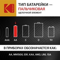 Батарейки Kodak LR6-60 (4S) colour box XTRALIFE Alkaline [KAA-60] | Батарейки Щелочные (Алкалиновые)