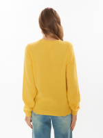 Женский джемпер жёлтый с круглым вырезом
